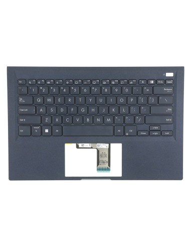 Clavier américain rétroéclairé ASUS ExpertBook QWERTY US noir, support bleu foncé